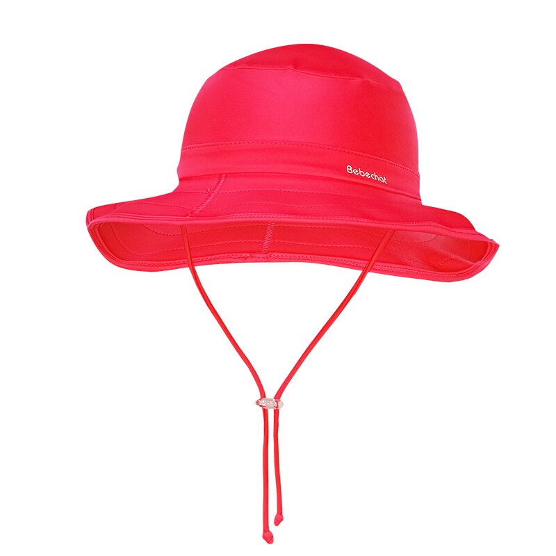 Niños de verano sombrero de sol de los niños al aire libre el cuello de oreja cubierta Anti UV protección playa gorras niños niño niña de natación solapa gorra 7-14 años: Red A / M