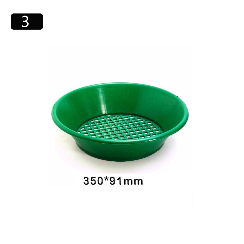 Green Plastic Gold Pan Basin Nugget Mining Dredging Prospecting for Sand Gold Mining Manual Wash Gold Panning Equipment: 350x91mm