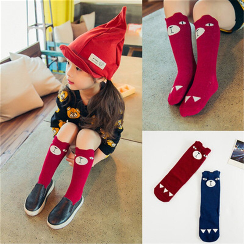 Neugeborenen Kleinkind Knie Hohe Socken Baby Mädchen Jungen Socken anti rutsch Niedlichen Cartoon bier beinlinge Für neugeborene infant Warm lange Socke