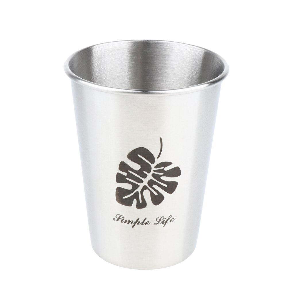 BEER MUG Coffee Milk Mug Water Cup Stainless Steel 350 / 500ml for Adult Kid: D 350ml