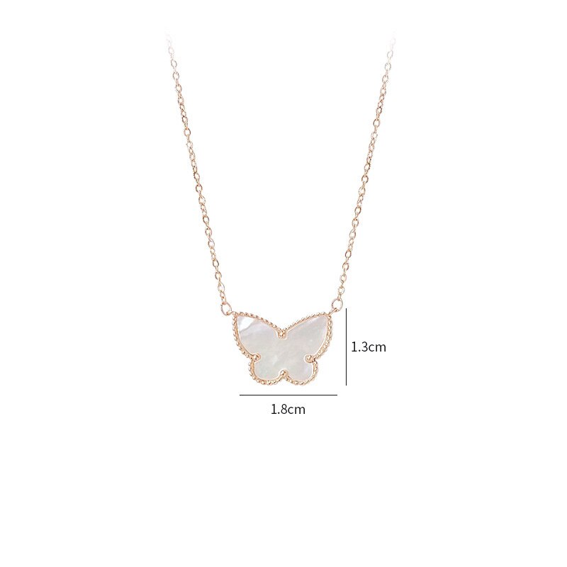 Mode Vlinder Shell Hanger Ketting Koreaanse Leuke Shell Gold Choker Sleutelbeen Ketting Voor Vrouwen Meisjes Sieraden