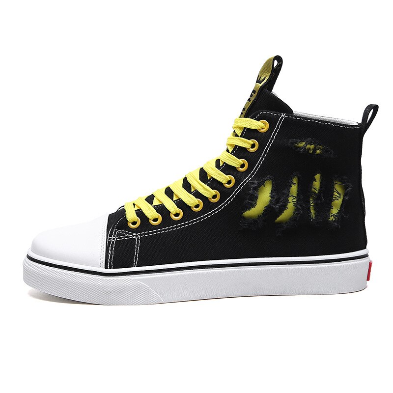 été chaussures pour hommes léger respirant toile chaussures chaussures hautes hommes décontracté marée chaussures automne tissu chaussures: yellow / 10