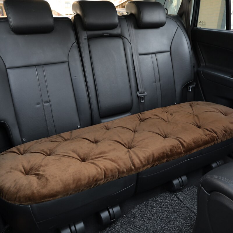 Coussin de siège auto hiver en peluche trois pièces en tissu floqué monolithique épaissi coussin de siège chaud coussin de siège unique pour usage intérieur