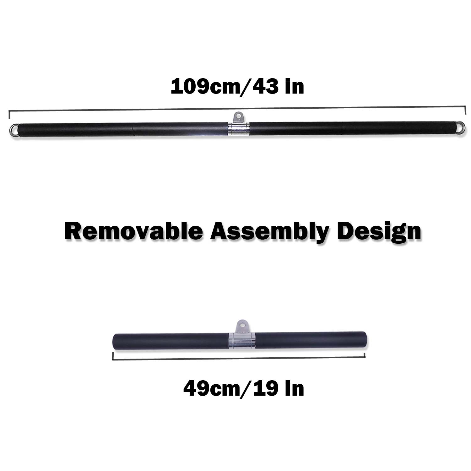 Rotating LAT Pull Down Bar Detachable Resistance Bands Bar Cable Machine Attachments Pilates Workout Multifunction Gym Handles