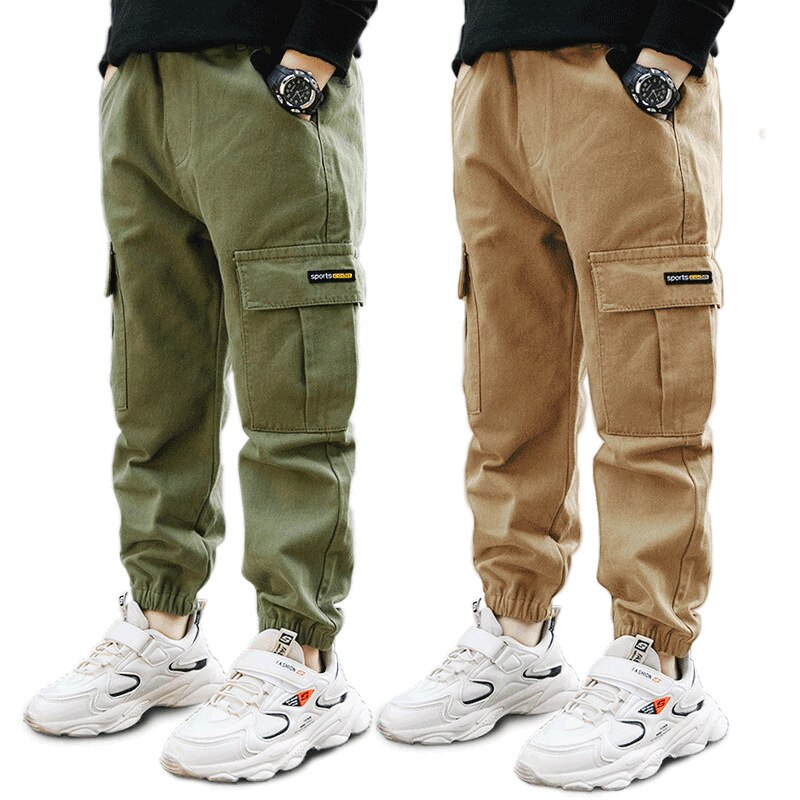 Pantalons chauds d'hiver pour garçons et filles, en velours, Long, taille élastique, coton, pour enfants de 4 à 12 ans, décontracté