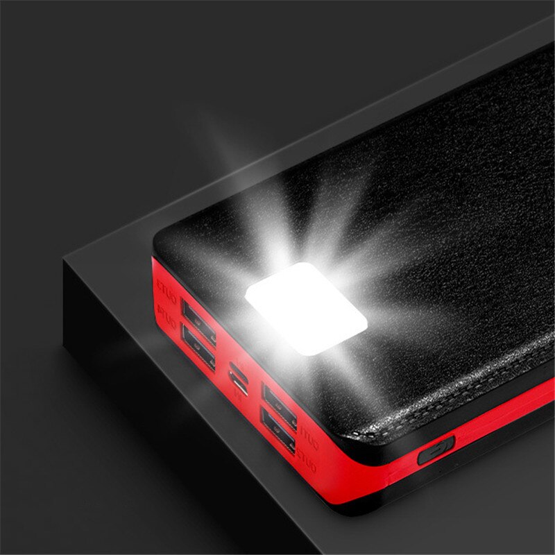 80000mAh Solar Phone Powerbank Fast Charger Portable with LED Light 4 USB Ports External Battery Suitable for Xiaomi Iphone Sams