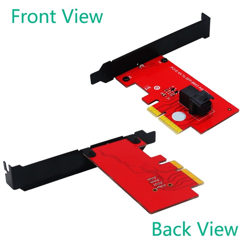 PCI äußern 4,0 X4 Gastgeber Adapter Karte mit SFF-8643 Mini-SAS HD 36Stift Stecker für U.2 (SFF-8639) PCIe-NVMe SSD