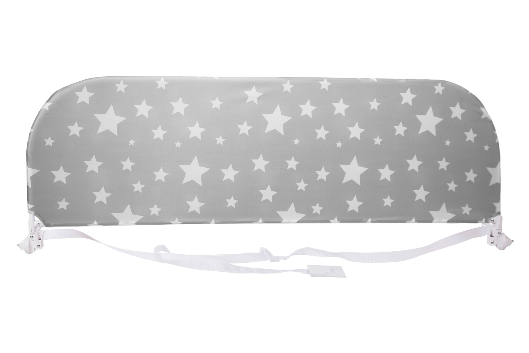 PLASTIMYR, BARANDILLA CAMA SEGURIDAD NIÑOS, ESTRELLAS FONDO GRIS, 150 cm, BARRERA PLEGABLE BEBE, DORMIR