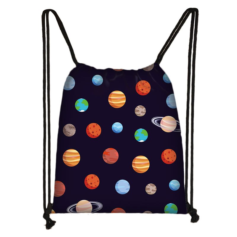Astronaut Rocket Spaceship Drawstring Bag Teenager Boys Girls Storage Bag Galaxy Travel Backpack Kids Bookbag Shopping Bags: skdxingqius02