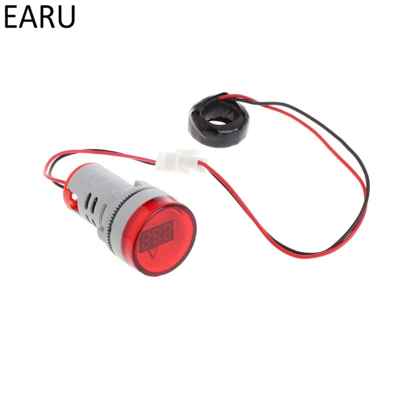 DIY 220 v AC 22mm Digitale Display Ampermeter Monitor Stroom Indicator Signal Light Ampèremeter Tester Meten 0-100A Ampere Meter