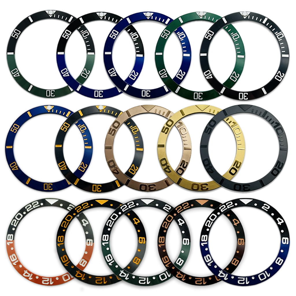 38mm GMT sub Keramik Lünette Schräge Taucheruhr Einsatz Uhr Ersetzen Zifferblatt Uhr Lünette Einsätze Ring