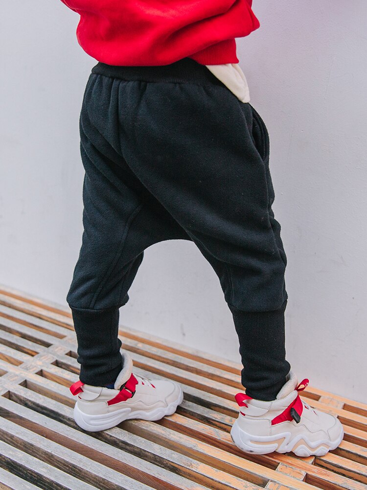 Boys Thickened kua ku Children Winter Casual Pants Children Western Style Trousers Kids Baby Warm Sweatpants