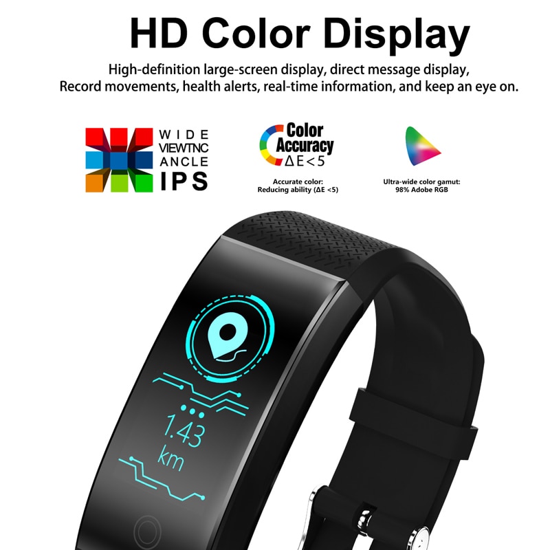 Smart watch  qw18 ip68 vandtæt smartband puls søvnmåler sports passometer fitness tracker bluetooth smartwatch