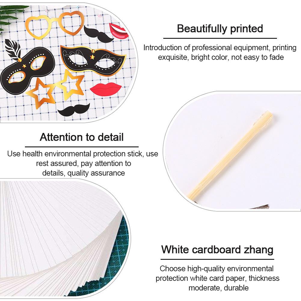 24PCS/Set Party Funny Mask PhotoProps Happy Birthday Party Supplies 30 40 50 Years Old Party Decoration Adult Photo Booth Props