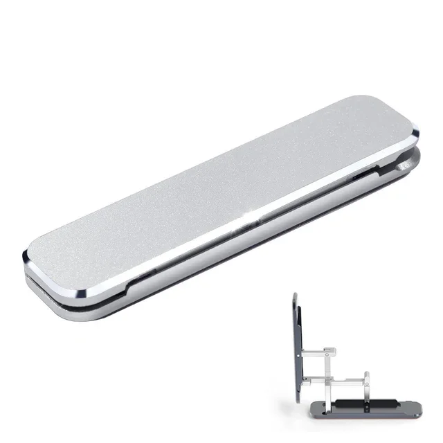 Składany mini metalowy uchwyt na telefon Aluminiowy uchwyt tylny Niewidoczny przenośny uchwyt Uniwersalny uchwyt na telefon komórkowy: Pomarańczowy