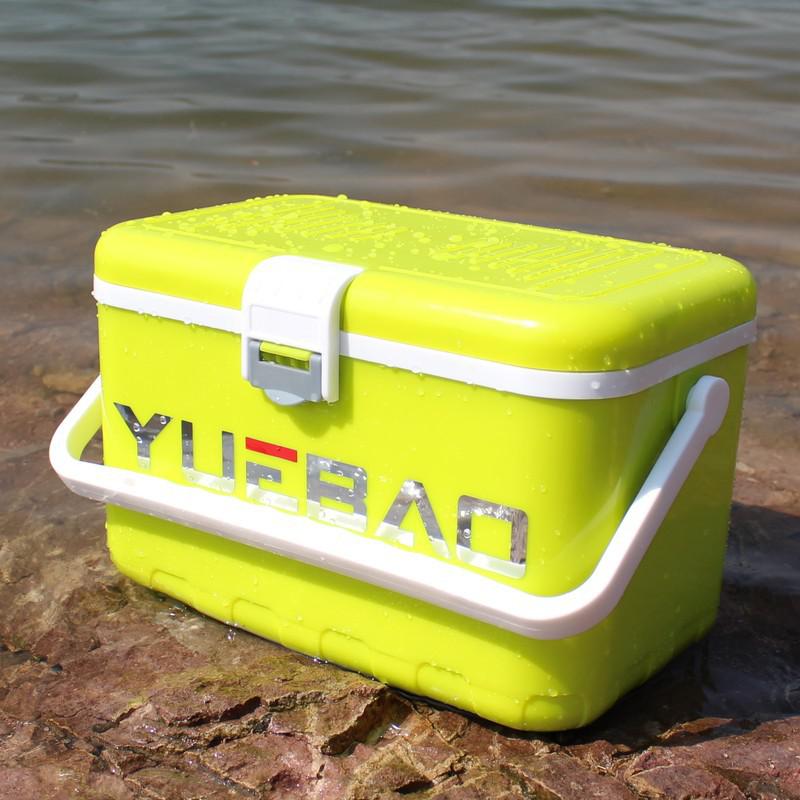 Outdoor Fishing Tackle Box Insulation Box Outdoor Car Cooler Box Ice Organizer Medicine Preservation Box: yellow