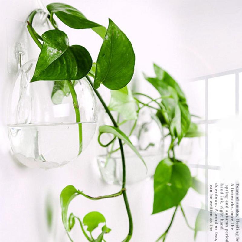 Pot Plant Wall Hanging Fish Bowl Aquarium Tank Aquatic Wall Mount Home Pet Pet Fish Tank Decoration Products Supplies