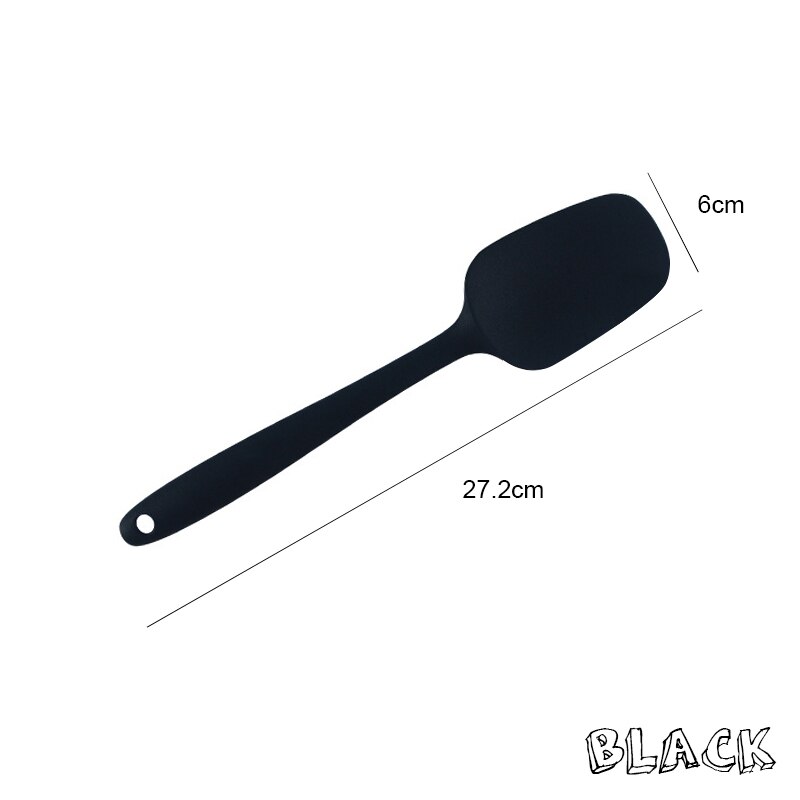 Utensilios de horneado para repostería, espátula de silicona LFGB, espátulas para galletas espátula mezcladora para repostería, 1 ud.: Black