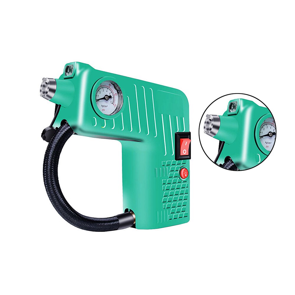 Draagbare elektrische auto luchtcompressor pomp bandenpomp 100 psi wielband luchtpomp voor auto motorfiets fiets  dc 12v