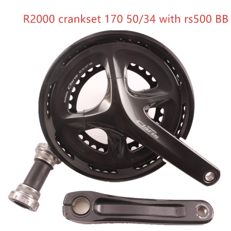 Shimano Claris R2000 Crankset 8 Speed road bike bicycle 170 50 34t with rs500 Bottom Bracket bike accessories