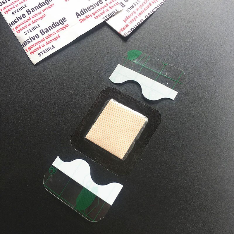 50 st genomskinliga pu fyrkantiga plåster vattentät hemostatiskt självhäftande bandage barn 38*38mm skyddsdekal