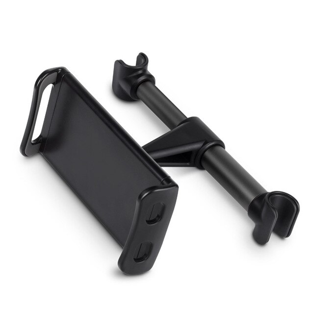 Telefoon Tablet Auto Houder - 4-11 inch - Hoofdsteun Bevestiging - 360° Draaibaar - ABS: Zwart