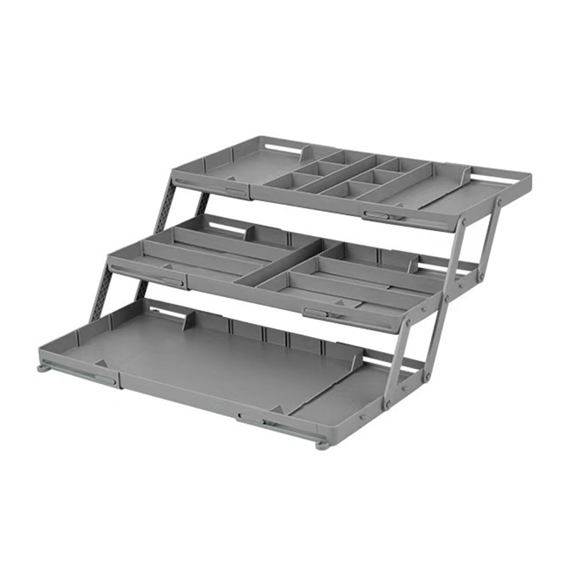 2/3 Foldable Drawer Organizer Multi Level Storage Tray Adjustable Divider Versatile Jewelry Cosmetics Drawer Organizer: PURPLE