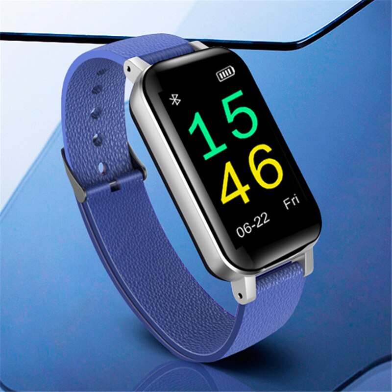 L818 Smart Horloge Draadloze Bluetooth Oortelefoon Slaap Monitoring Armband Smartband Polsbandje Horloge Band Fitness Tracker Band: Blauw