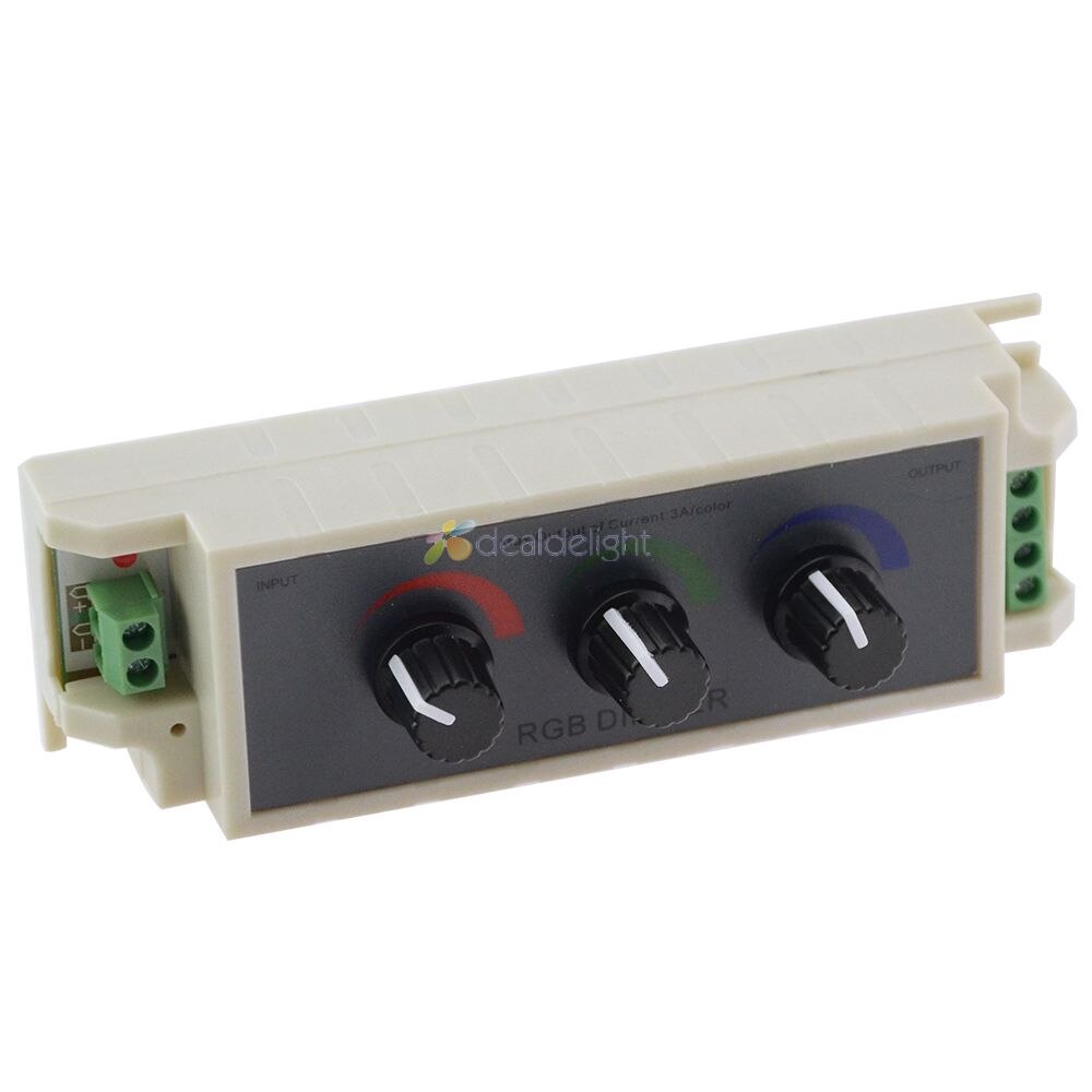 DC12V 9A 3 Channel RGB LED Strip Dimmer Adjustable... – Grandado