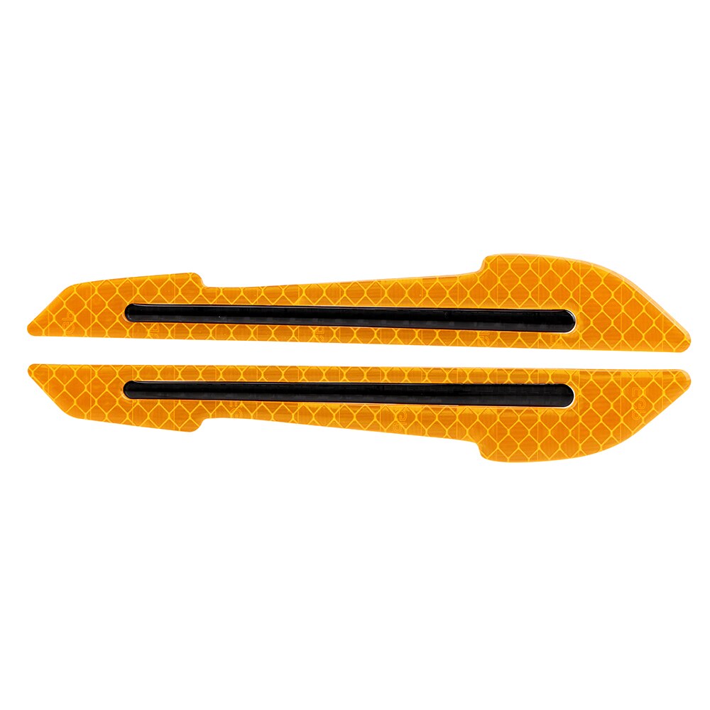 Décoration de voiture anti-collision 2 pièces autocollant réfléchissant de voiture autocollant de rétroviseur accessoires extérieurs de voiture autocollant d'avertissement de sécurité: Jaune