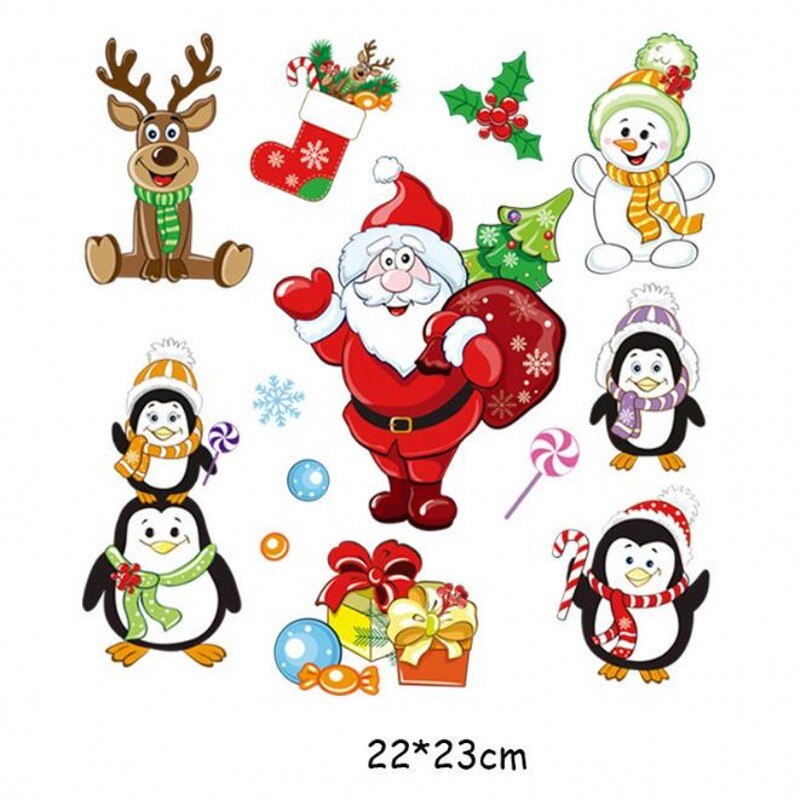 Leuke kerst strijkpatches, wasbare diy accessoire voor kleding, warmteoverdracht t-shirt thermische stickers: 2