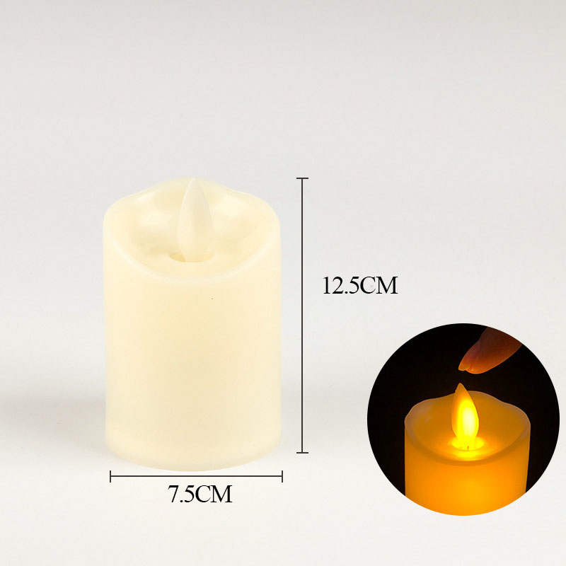 Tête de bougie électronique LED avec balançoire à distance, batterie AAA adaptée à la décoration de noël, lumières LED pour une rapide: Blanc froid