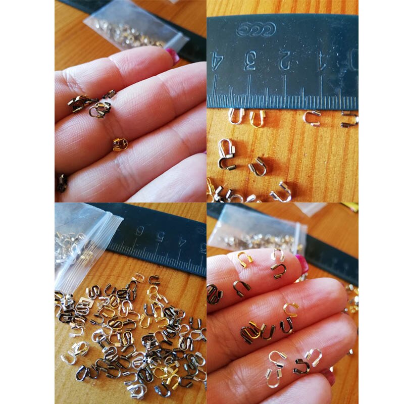 Jewelry Findings - 200pcs Lot - 4.5x4mm U Shape Wire Protectors - Zinc Alloy Clasps Connectors