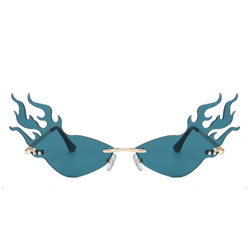 ZUEE luxe flamme lunettes de soleil femmes sans – Grandado