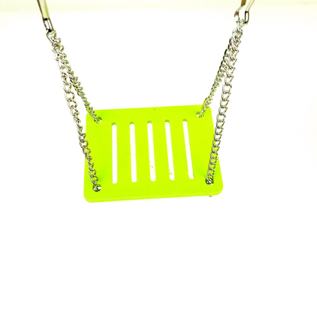 Juguete columpio para hámster, soporte colgante para conejillo de indias, jaula de juguete para ejercicio para mascotas pequeñas, con cadena de suspensión, plataforma para hámster