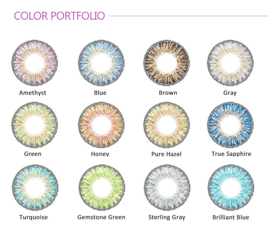 Lentillas de colores con ojos grandes para mujer, lentillas cosméticas de colores para pupila, maquillaje para de Halloween, 1 par