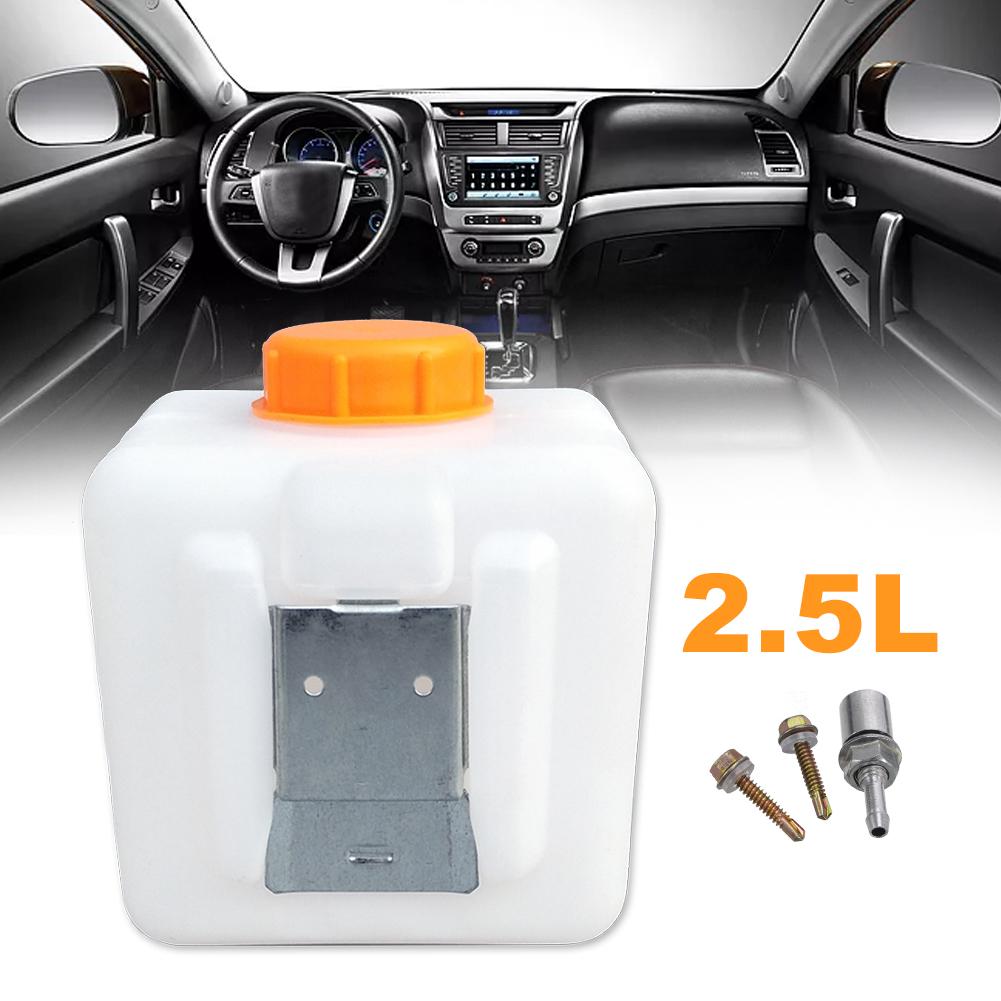 2.5L Plastic Parking Heater Fuel Tank With Oil Nozzle Adapter + Metal Panel + Screws Set For Webasto Eberspacher Car Heaters