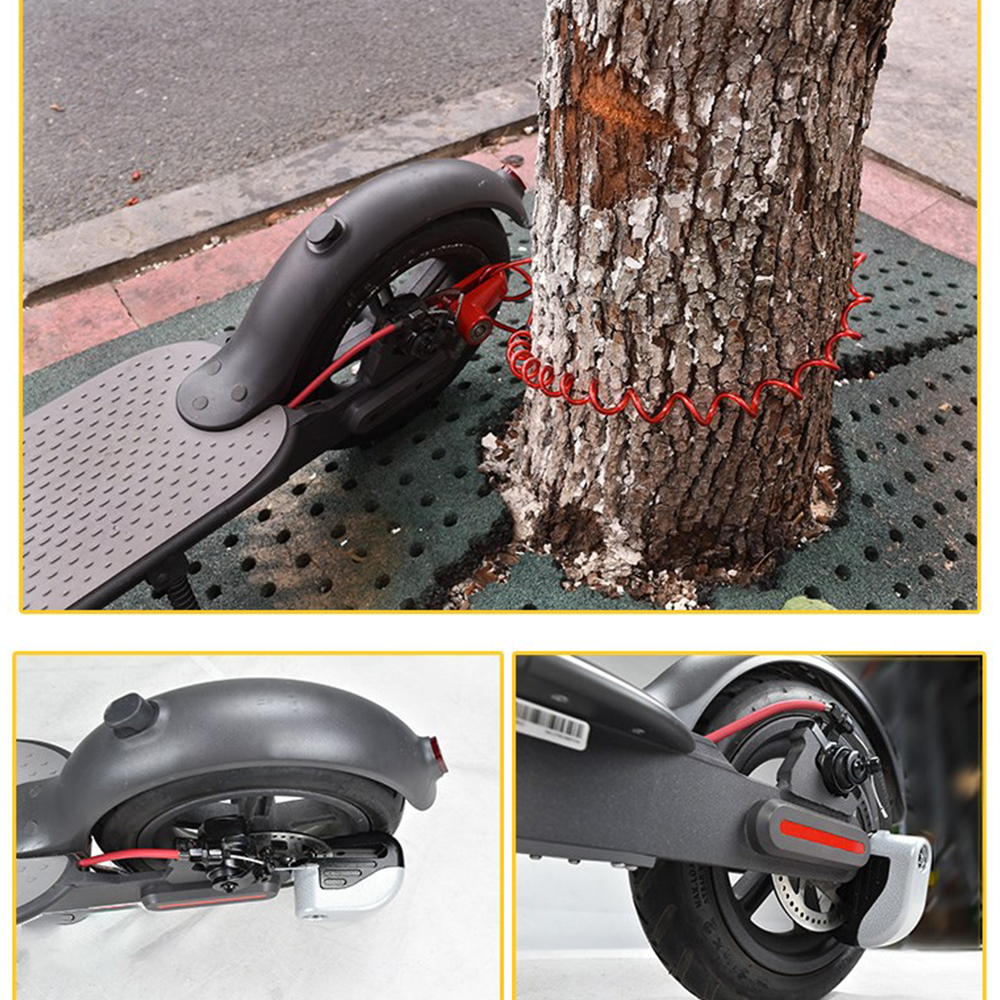 Verrou antivol pour freins à disque de Scooter électrique M365, avec fil en acier, pour roues de Skateboard