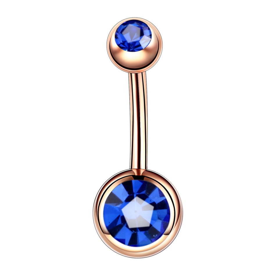 1PC Steel Piercings Ombligo 14G Navel Piercing Belly Button Piercing Nombril Rose Gold Dangle Earring Belly Barbell Body Jewelry