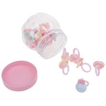 20pcs Random style Cartoon Flower Assorted Resin Plastic Pink Baby Kids Girl Children's Rings Children's cartoon frosted ring