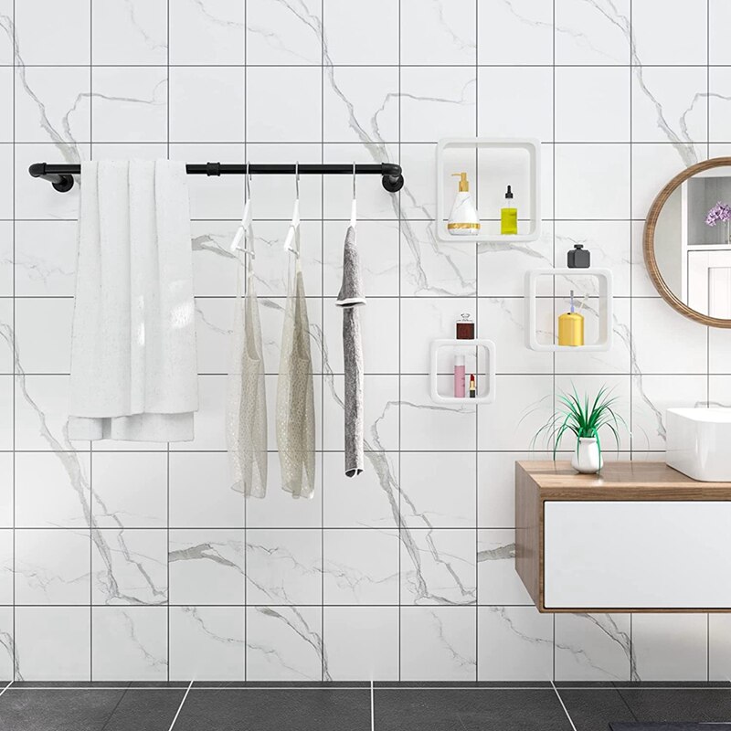 Wandmontage Kleding Rail, Afneembare Kledingrek Industriële Pijp Kledingrek Muur Hanger Voor Kleding Opslag