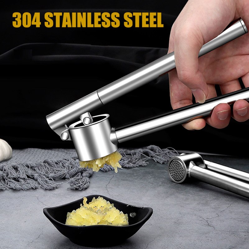 Stainless steel 304# quick hand squeeze garlic ginger presses crusher Manual kitchen tool Garlic peeling device: 304 style -A