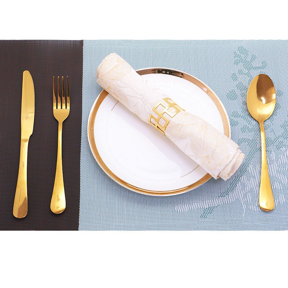 6Pcs Legering Vierkante Holle Servetringen Diner Goud Zilver Kleur Servet Houder Handdoek Serviette Servies Ring Gesp Tafel Decor