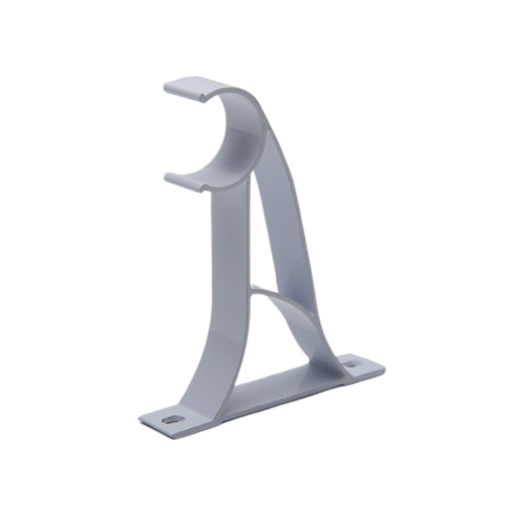 2pcs Universal Rustproof Hotel Easy Install Aluminum Alloy Home Decor Fixed Accessories Bedroom Living Room Curtain Bracket: White