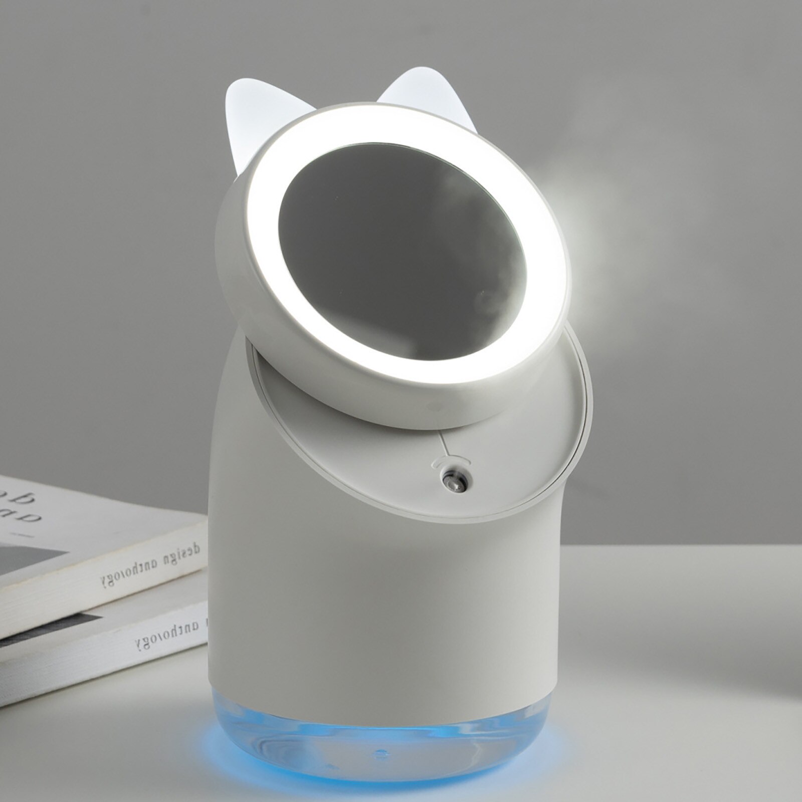 4#  Mini-tragbare luftkühler/klimaanlagen, multifunktions-luftbefeuchter und luftreiniger, 7- farbige LED-beleuchtung, usb-anschluss, tischventilator für zuhause