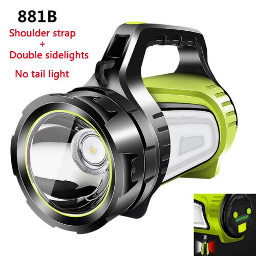 200W Portable Spotlight Long Battery Life Searchlight Rechargeable Flashlight Waterproof Torch Lantern Camping Lamp Light: 881B