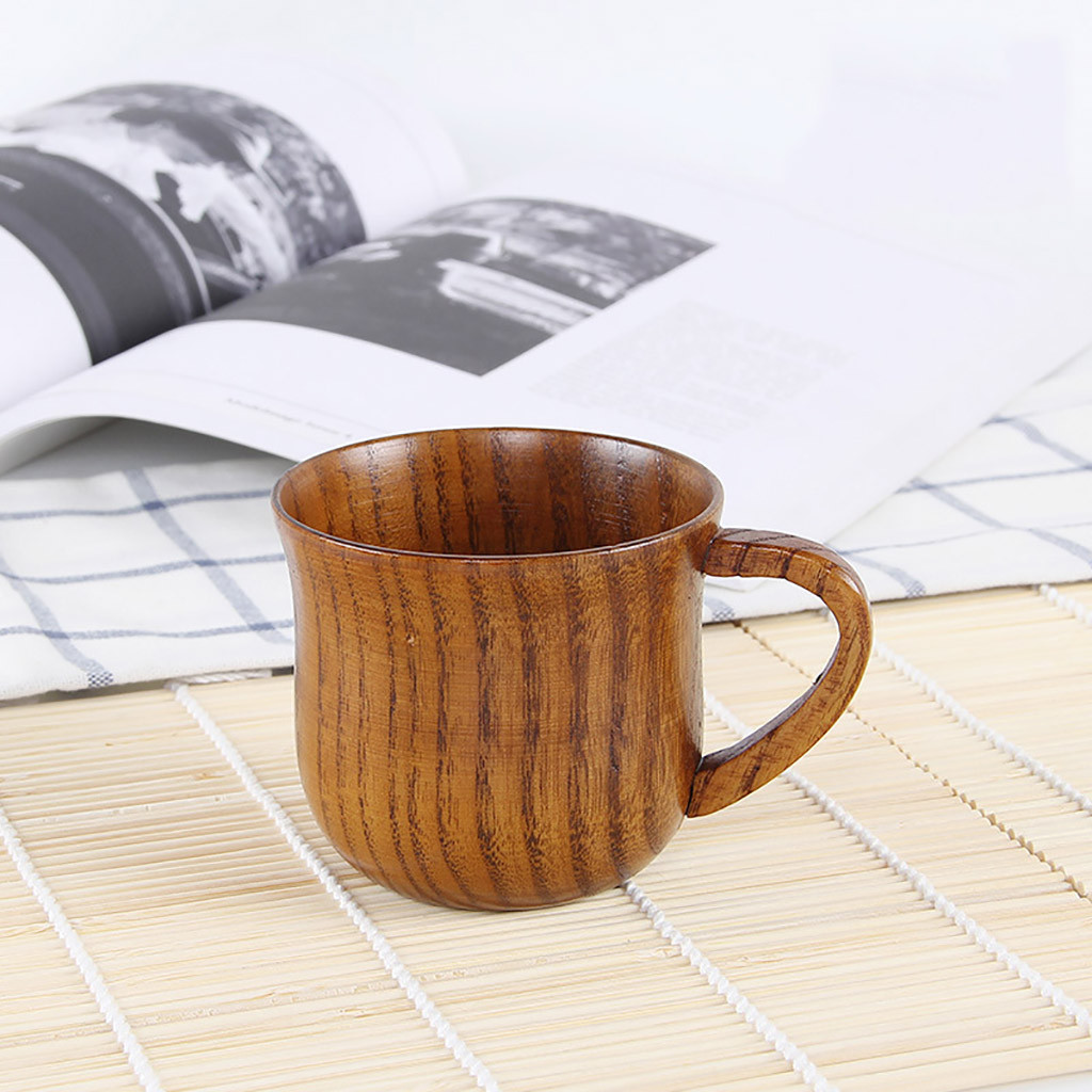 Naturlig heltre lite vann krus isolasjon tekopp japansk tre vin kaffe vann drikke krus til øl vanndrikking