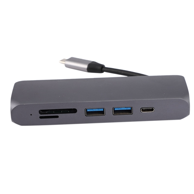 Type-C Tot 4K Hd Hdmi Lezen Kaart Pd Opladen Zes-In-een Converter Usb- C Multifunctionele Hub Ontvangende Lijn