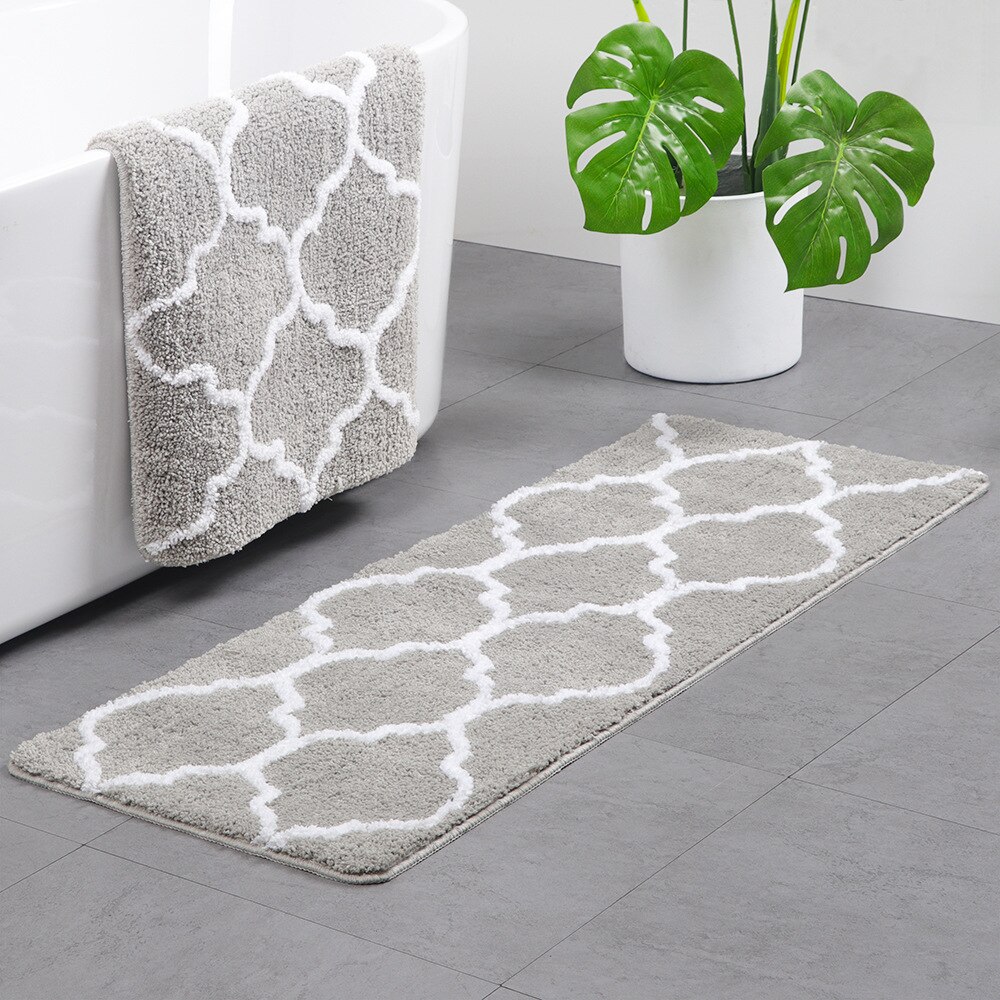 Moderne Geometrische 45X120Cm Badmat Water Absorberen Anti Slip Badkamer Tapijt Tapijt Zachte Warme Vloer Mat Voor bad Slaapkamer 8 Kleuren