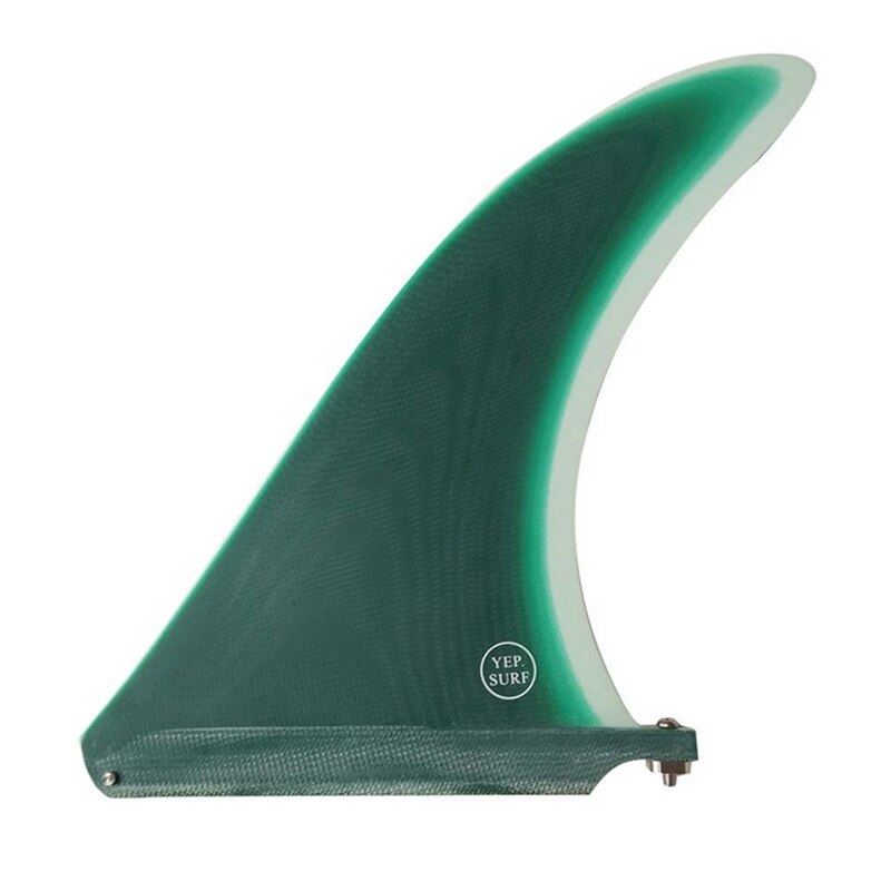 Yep.Surf Surf Longboard Fins Fiberglass 9 Inch YepSurf Fin Surfboard Fin Single Fins: green